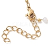 Handmade Faceted Rondelle Glass Beaded Link Chain Necklaces NJEW-JN05744-01-5