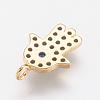 Brass Micro Pave Cubic Zirconia Charms ZIRC-G104-16G-2