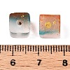 Frosted Glass Beads with Golden Glitter Powder X1-DGLA-NH001-8mm-01F-3