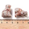 Natural & Synthetic Gemstone Carved Dog Figurines DJEW-L023-A-4