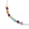 Chakra Glass Seed & Natural Mixed Gemstone Bead Bracelets for Women BJEW-JB12632-3