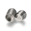 Tarnish Resistant 304 Stainless Steel Magnetic Clasps with Glue-in Ends STAS-E440-92A-2