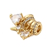 Brass Micro Pave Cubic Zirconia Pendants LS-KK-P289-03G-2