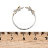 304 Stainless Steel Double Color Cuff Rings RJEW-S635-01GP-19-5