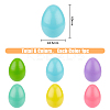 SUPERFINDINGS 6Pcs 6 Colors Blank Wood Simulation Eggs DIY-FH0005-09-2