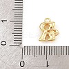 Brass Micro Pave Clear Cubic Zirconia Charms KK-Z151-18G-R-3