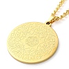 304 Stainlessa Steel Curb Chain Pendant Necklaces NJEW-H034-08G-1