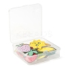 12Pcs 12 Style Acrylic Badges Brooch Pins JEWB-LS0001-12-5