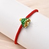 Christmas Nylon Cord Bracelets BJEW-L715-02G-03-1