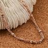 Rack Plating Brass Cable Chain Bracelets BJEW-G735-04RG-2