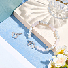 2Pcs 925 Sterling Silver Micro Pave Clear Cubic Zirconia Fold Over Clasps STER-BBC0008-47-3