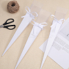 Cone Iridescent Paper Single Rose Packaging Gift Boxes LS-CON-WH0085-50A-4