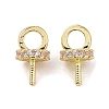 Brass with Cubic Zirconia Peg Bails LS-KK-B087-13A-G-1