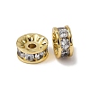 Brass Micro Pave Cubic Zirconia Beads KK-A270-02A-G-2