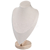 Bust Shaped Beech Covered with Velvet Necklace Display Stands NDIS-WH20010-02C-1