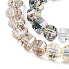 Rondelle Transparent Glass Beads Strands GLAA-T023-33B-3
