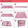 Portable Tartan Patern Non Woven Picnic Mat JX572C-02-3