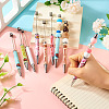 6Pcs 6 Styles Printed Plastic Ball-Point Pen AJEW-TA0001-82-5