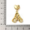 Rack Plating Brass Micro Pave Clear Cubic Zirconia Perdants KK-C067-12G-A-3