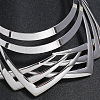 Iron Geometric Multi-Layer Cuff Statement Necklaces for Women WG85588-02-2