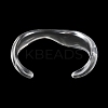 Transparent Acrylic Open Cuff Bangle for Women BJEW-A141-01B-2