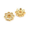 Brass Micro Pave Clear Cubic Zirconia Bead Caps CU-CBA6A75-29G-2