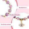 4Pcs 4 Style Natural & Synthetic Mixed Gemstone Beaded Stretch Bracelets Set BJEW-AN0001-64-3