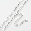 Iron Figaro Chain Necklace Making MAK-J004-36S-1