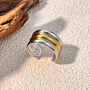 304 Stainless Steel Chunky Cuff Rings LS-RJEW-S626-02GP-1