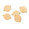 304 Stainless Steel Flat Round Connector Charms LS-PW-WGBC551-01-1