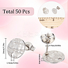 50Pcs 304 Stainless Steel Stud Earring Findings STAS-SC0008-57P-2