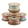 5 Rolls 5 Colors Segment Dyed Macrame Cotton Cord OCOR-TA0004-05B-1