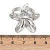 Adjustable 304 Stainless Steel Cuff Rings for Women LS-RJEW-B135-07P-3
