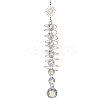 Glass Round & Octagonal Beads Hanging Suncatchers HJEW-JM04605-01-2