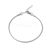 Non-Tarnish 304 Stainless Steel Bone Rope Chain Bracelet for Women LS-BJEW-I311-01A-P-1