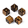 Natural Tiger Eye Carved Cube Dice T144-07A-1