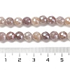 Electroplated Natural Violet Strawberry Quartz Round Beads Strands G-L598-A06-02-5