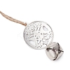 Iron Bell Pendant Decorations HJEW-JM02504-03-4