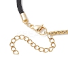 304 Stainless Steel Wheat Chains with Nylon Cord Mixed Chain Bracelets BJEW-JB13288-02-4