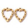 304 Stainless Steel Open Back Bezel Pendants STAS-T052-22G-1