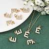 SHEGRACE Brass Micro Pave Clear Cubic Zirconia Pendants XGRQ29248-394G-E-5