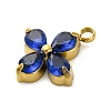 304 Stainless Steel Micro Pave Cubic Zirconia Pendants STAS-U042-06G-03-2
