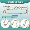 32Pcs 4 Colors Iron Brooch Findings IFIN-SC0001-81-2