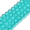 Baking Paint Transparent Glass Bead Strands GLAA-S031-10mm-18-1