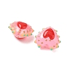 Baking Paint Glass Bumpy Beads Heart LAMP-V001-09D-3