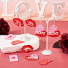 DIY Valentine's Day Love Heart Acrylic Dangle Earrings Making Kit DIY-TA0009-29-6