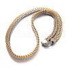304 Stainless Steel Wheat Chain Necklaces NJEW-F195-51B-G-2