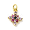 Brass Micro Pave Cubic Zirconia Charms KK-M283-16B-02-1