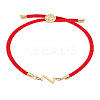 1Pc Adjustable Nylon Cord Slider Bracelets for Women BJEW-LP0001-32Z-02-1