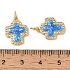 Rack Plating Brass Micro Pave Clear Cubic Zirconia Pendants KK-P268-12A-G-4